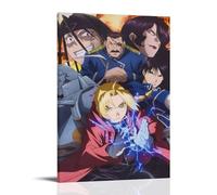 GZHYMXOZ Fullmetal Alchemist Poster sur toile de dessin animé classique - Décoration murale pour chambre à coucher - 60 x 90 cm - Style cadre