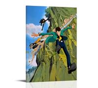 GZHYMXOZ Poster sur toile Lupin The 3rd Popular Anime classique - Art mural décoratif pour chambre à coucher - 60 x 90 cm - Style cadre