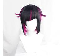 GZIRUE Perruque Lilia Vanrouge Cosplay Wig Perruque Noire Rose Anime Costume with Wig Cap