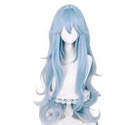 GZIRUE Perruque Rei Ayanami Cosplay Wig Perruque Longue Bleue Anime Costume Wig Cap