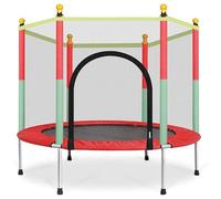 Gziztx Trampoline d'extérieur pour enfants Ø 140 cm, avec filet de sécurité, pour activités de plein air intérieures et extérieures, pour enfants