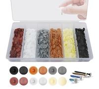 GZjiyu 600 Pièces Bouchon à Vis en Plastique avec Boîte de Rangement,Capuchons à Vis Cruciformes pour La Plupart des Vis Cruciformes de 3,5 à 4 mm(6 Couleurs)