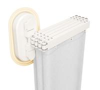 GZKDKZB Barre de Douche Ajustable en Forme de L - sans perçage, rétractable et Pliable avec ventouses - Solution Gain de Place pour Baignoire, Gris Clair 102 cm - Installation Facile