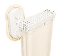 GZKDKZB Barre de Douche d'angle réglable sans perçage - Barre de Baignoire rétractable en Forme de L avec ventouses, Installation Facile, Beige, 102 cm - Idéale pour Les Petites salles de