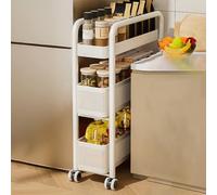 GZKDKZB Chariot de Rangement étroit, unité de Rangement étroite, étagère étroite à roulettes, Armoire de Rangement Haute et étroite, Meuble de Rangement Vertical pour Salle de Bain, Meuble