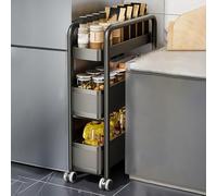 GZKDKZB Chariot de Rangement étroit, unité de Rangement étroite, étagère étroite à roulettes, Armoire de Rangement Haute et étroite, Meuble de Rangement Vertical pour Salle de Bain, Meuble