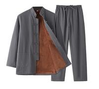 GZKDKZB Costume d'hiver Chaud en Peluche, vêtements Traditionnels Chinois, Pantalon, Veste - Vêtements en Coton, Hauts, Vestes artistiques, Manteaux, Chemises à Manches Longues, vêtements