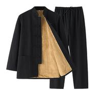 GZKDKZB Costume Tang d'hiver Chaud en Peluche, vêtements Traditionnels Chinois, Pantalon, Veste - Vêtements en Coton, Hauts, Vestes artistiques, Manteaux, Chemises à Manches Longues, vêtem
