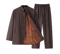 GZKDKZB Costume Tang d'hiver Chaud en Peluche, vêtements Traditionnels Chinois, Pantalon, Veste - Vêtements en Coton, Hauts, Vestes artistiques, Manteaux, Chemises à Manches Longues, vêtem