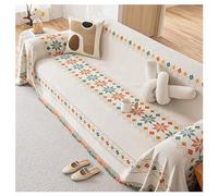 GZKDKZB Couverture de canapé antidérapante en Forme de L, Couvre-lit, Housse de canapé, jeté de canapé, pour 1, 2 ou 3 Places (Beige, 180 x 420 cm)