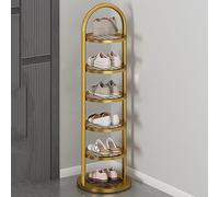 GZKDKZB Étagère à Chaussures Verticale étroite, 5/6/7/8 Niveaux, pour Petits espaces Étagère à Chaussures Verticale en métal, étagère à Chaussures d'angle Peu encombrante, Tour à Chaussure