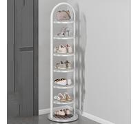 GZKDKZB Étagère à Chaussures Verticale étroite, 5/6/7/8 Niveaux, pour Petits espaces Étagère à Chaussures Verticale en métal, étagère à Chaussures d'angle Peu encombrante, Tour à Chaussure