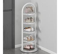 GZKDKZB Étagère à Chaussures Verticale étroite, 5/6/7/8 Niveaux, pour Petits espaces Étagère à Chaussures Verticale en métal, étagère à Chaussures d'angle Peu encombrante, Tour à Chaussure