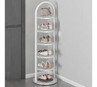GZKDKZB Étagère à Chaussures Verticale étroite, 5/6/7/8 Niveaux, pour Petits espaces Étagère à Chaussures Verticale en métal, étagère à Chaussures d'angle Peu encombrante, Tour à Chaussure