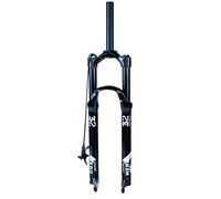 GZKDKZB Fourche de vélo de Montagne 26 27,5 29 Pouces, Tube Droit 1-1/8, Suspension pneumatique, Verrouillage Manuel/à Distance, débattement QR 140 mm, Amortisseur en Alliage de magnésium