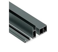 GZKDKZB Kit de Rail Coulissant pour Porte coulissante en Verre de 5 mm, Rail en Aluminium avec système de Glissement Silencieux pour vitrines, bibliothèques et armoires (Gris, 90 cm)