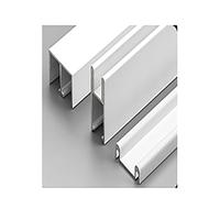 GZKDKZB Kit de Rail Coulissant pour Porte coulissante en Verre de 5 mm, Rail en Aluminium avec système de Glissement Silencieux pour vitrines, bibliothèques et armoires (Naturel, 90 cm)