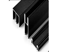 GZKDKZB Kit de Rail Coulissant pour Porte coulissante en Verre de 5 mm, Rail en Aluminium avec système de Glissement Silencieux pour vitrines, bibliothèques et armoires (Noir, 90 cm)