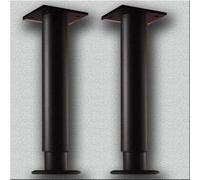 GZKDKZB Lot de 2 Pieds de Support réglables pour Meuble de lavabo, Meuble de canapé, Supports de lavabo sous Plan sans perçage, poteaux de Support en Acier Inoxydable, Pied de Table (Noir,