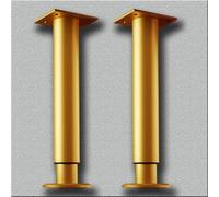 GZKDKZB Lot de 2 Pieds de Support réglables pour Meuble de lavabo, Meuble de canapé, Supports de lavabo sous Plan sans perçage, poteaux de Support en Acier Inoxydable, Pied de Table (Or, H