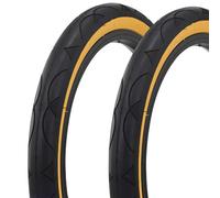 GZKDKZB Lot de 2 pneus 16 Pouces 1,50 (16x1,50 40-305) pour VTT | Pneus 16 Pouces 1,50 pour la Ville et la Route | Pneus 16 Pouces à flancs Jaunes