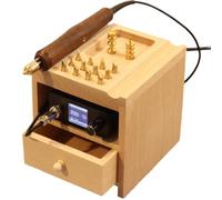 GZKDKZB Machine électrique de Pliage et de marquage à Chaud des Bords du Cuir, Appareil de scellage et d'estampage, Machine à Border et à Plier Le Cuir pour l'artisanat du Cuir (Simple)