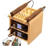 GZKDKZB Machine électrique de Pliage et de marquage des Bords du Cuir, Machine à Border et à Plier Le Cuir pour l'artisanat du Cuir, rainurage et Indentation des Bords (Double)