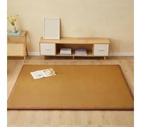 GZKDKZB Matelas Tatami Traditionnel Japonais, futon de Sol épais et Enroulable, en Herbe Naturelle pour Dormir, s'asseoir et se détendre (Caramel, 200 x 200 cm)
