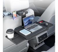 GZKDKZB Plateau pour siège Passager Avant - Bureau réglable pour Ordinateur Portable avec Porte-gobelet, Bureau Pliable pour siège arrière, Surface Anti-éclaboussures pour Voyage/Bureau