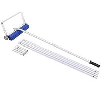 GZKDKZB Râteau à Neige, Outil de déneigement de Toit de 6,4 m (21 pi), râteau à Neige à tête en Tissu et Cadre en Aluminium, Outil de déneigement léger avec poignée Extensible en Aluminium