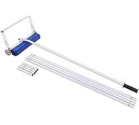 GZKDKZB Râteau à Neige, Outil de déneigement de toiture de 6,4 m (21 pi), râteau à Neige à tête en Tissu et Cadre en Aluminium, Outil de déneigement léger avec poignée Extensible en alumi