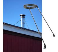 GZKDKZB Support de Tuyau de cheminée, Supports de Montage pour galerie de Toit pour tuyaux de Drainage, Support de Tuyau de poêle en Acier Inoxydable avec vis (diamètre 147 mm/14,7 cm)