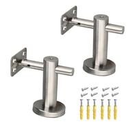 GZKDKZB Supports de Rampe d'escalier, Support Mural réglable en Acier Inoxydable 304, pour escaliers, Maison ou Bureau, Fond Plat, Lot de 2