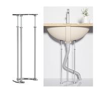 GZKDKZB Supports d'évier sous Plan, Pieds de Support d'évier, matériel de Montage d'évier en Acier Inoxydable Robuste, Support de Support d'évier Extensible (Couleur : 12 cm/4,7 Pouces, ta