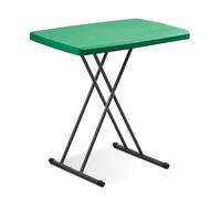 GZKDKZB Table Pliante carrée à Hauteur réglable, Plateau à goûter Portable en Forme de X pour Une Utilisation intérieure/extérieure, Table Verte pour Ordinateur Portable et télévision pour
