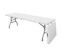 GZKDKZB Table Pliante Portable de 2,4 m (8 pi) - Table Robuste en Plastique de 2,4 m (96 po) avec poignée de Transport pour Une Utilisation intérieure et extérieure, idéale pour Le Camping