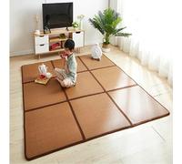 GZKDKZB Tapis de Sol Tatami Japonais en rotin, Pliable, avec Sac de Rangement, pour Salon et Chambre à Coucher, 2,60 x 180 cm (3 pièces)