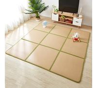 GZKDKZB Tapis de Sol Tatami Japonais en rotin, Pliable, avec Sac de Rangement, pour Salon et Chambre à Coucher, 60 x 180 cm (3 pièces)
