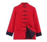 GZKDKZB Uniforme de Tai Chi d'hiver rembourré en Coton pour Homme, Veste de Costume Tang, Manteau Chaud, vêtements Traditionnels Chinois épais, Manches Longues, Pantalon pour Personnes âg