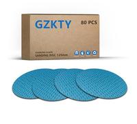 GZKTY Disques Abrasifs 125mm Sans Trous - Grain 100 - Disque a Poncer 125mm 80 Pièces pour Disque Poncage pour Ponceuse Excentrique 125mm - En Forme de Losange - Moins de Colmatage