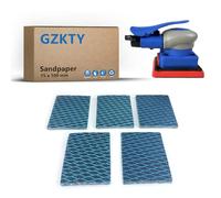 GZKTY Lot 90 Feuilles Papier Abrasif 75x100 mm Grains 40/60/80/100/120/180/240/400/600 pour Ponceuse Pneumatique, Bois, Métal