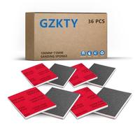 GZKTY Lot de 36 éponges de ponçage 75 mm x 100 mm - Éponge de ponçage Humide - Grain P800-1000 - Bloc de ponçage pour Peinture de Voiture - Éponge de ponçage pour métal, modélisme, Peinture et Bois.