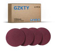 GZKTY Tampon à Récurer 150mm, 6 Pièces Pad Polissage, Eponge Abrasive, Grain P150-180, Pour Vaisselle, Évier, Cuisine, Salle De Bains Et Grilles En Métal, etc.