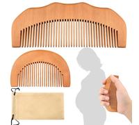 GZkushi Peigne Accouchement Bois, Grand et Petit, 2 Pcs