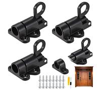 GZLFH® 4 Pièces Verrou Porte à Rebond, Loquet Porte Ressort Automatique Noir avec Vis et Tournevis pour Portes en Bois et Fenêtres Armoires Penderies
