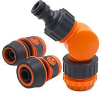 GZLFH Adaptateur Robinet Tuyau Arrosage 3 en 1 | Pivotant Adaptateur Robinet 1/2", 3/4", 1" avec 2 Raccords de Tuyau 1/2" 3/4" pour Robinet de Jardin, Pistolet Pulvérisateur