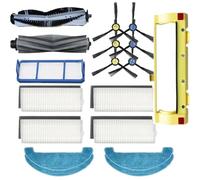 GZLLWVNK Rouleau, Brosse Principale, Brosse Latérale, Filtre HEPA, Chiffon De Nettoyage, Compatible avec Les Aspirateurs Robots AMIBOT Et Animal Premium H2O Connect X782(Set17)