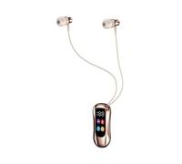 GZLMMY Lapel Clip Écouteurs Bluetooth 5.4 sans fil avec jeu à faible latence, lecteur MP3 carte TF, écouteurs intra-auriculaires confortables (doré)
