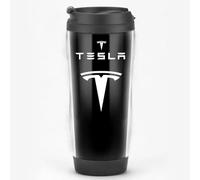 GZLYLY Mug Isotherme Cafe pour Tesla,Mug Isotherme Réutilisable Acier Inoxydable Tasse de Voiture avec Couvercle, Café Mug de Voyage Étanches Tasse de Voiture à Double paroi,Black B