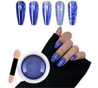 GZMAYUEN Poudre pour Ongles Chrome, Miroir Holographique Paillettes Métallisées Chromes Réflexions Lumineuses pour Décoration Nail Art (06)